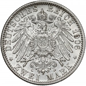 Niemcy, Badenia, 2 marki 1906-G - zaślubinowe