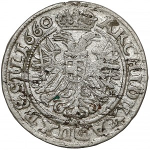 Śląsk, Leopold I, 3 krajcary 1660 GH, Wrocław