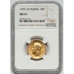 Russia, Nikolai II, 10 rubles 1903 AP