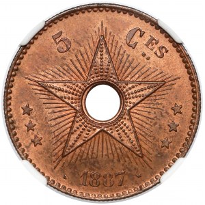 Kongo belgijskie, 5 centimes 1887