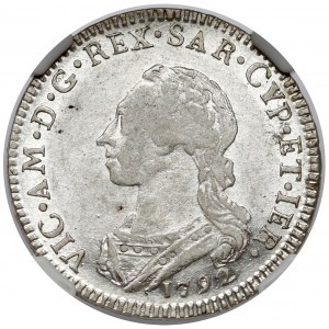 Włochy, Księstwo Sabaudii-Piemontu, 1/2 scudo 1792