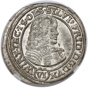 Śląsk, Sylwiusz Fryderyk, 6 krajcarów Oleśnica 1674 SP