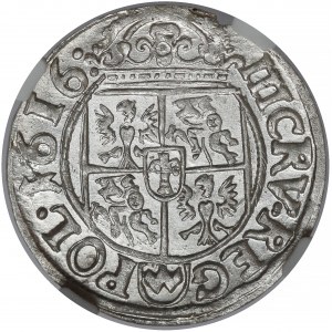 Zygmunt III Waza, 3 krucierze Kraków 1616 - Awdaniec - piękny
