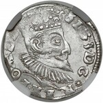 Zygmunt III Waza, Trojak Poznań 1596 - kwiatek - RZADKI