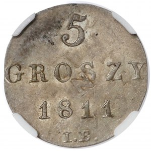 Księstwo Warszawskie, 5 groszy 1811 IB - piękna