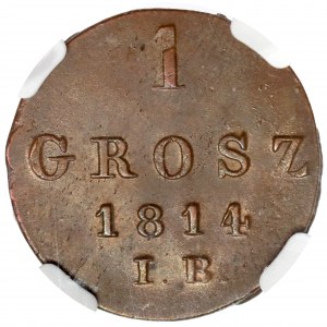 Księstwo Warszawskie, Grosz 1814 IB - PIĘKNY