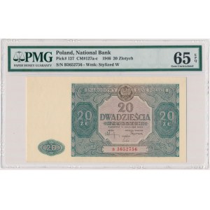 20 złotych 1946 - B - mała litera