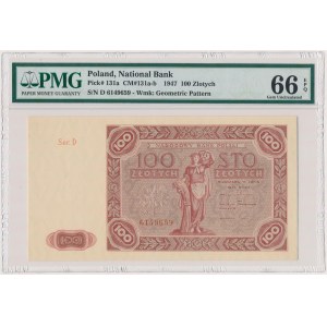 100 złotych 1947 - Ser.D - duża litera