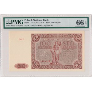 100 złotych 1947 - Ser.E - duża litera