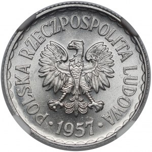1 złoty 1957 - PIĘKNA - rzadka w tym stanie