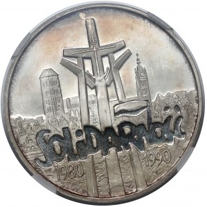 Solidarność 100.000 złotych 1990 - odm.A - skrętka