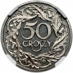 PRÓBA 50 groszy 1923 - LUSTRZANE - rzadkość