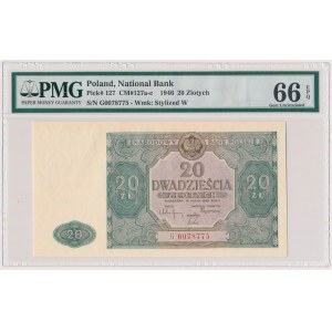 20 złotych 1946 - G - duża litera