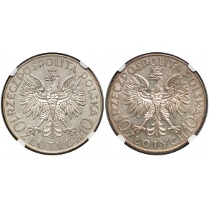 Sobieski i Traugutt 10 złotych 1933 (2szt)