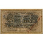 Litwa, 20 Centu 1922 SPECIMEN