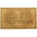 Litwa, 20 Centu (1922) BACK SPECIMEN