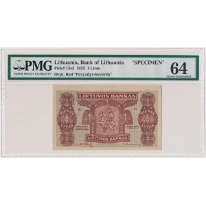 Lithuania, 1 Litas 1922 SPECIMEN