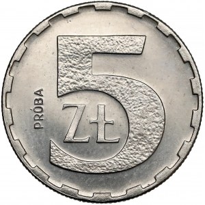 Próba NIKIEL 5 złotych 1989