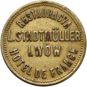 Lwów, L. Stadtmüller, Hotel de France - Restauracja, nominał 10
