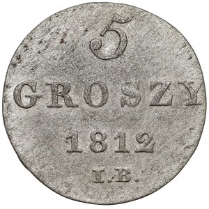 Księstwo Warszawskie, 5 groszy 1812 IB