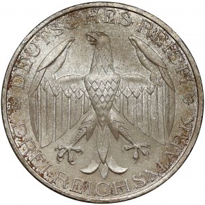Niemcy, Weimar, 3 marki 1929 - przyłączenie Waldeck do Prus