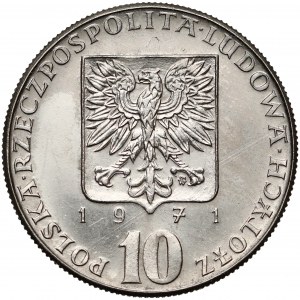 Próba NIKIEL 10 złotych 1971 FAO - Ryba