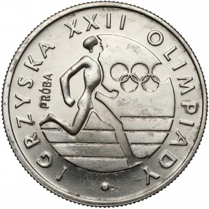 Próba NIKIEL 20 złotych 1980 XXII Olimpiada - biegacz