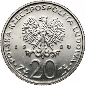 Próba NIKIEL 20 złotych 1980 XXII Olimpiada - biegacz