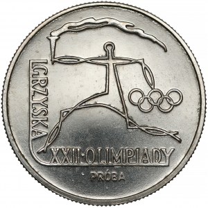 Próba NIKIEL 20 złotych 1980 XXII Olimpiada - znicz