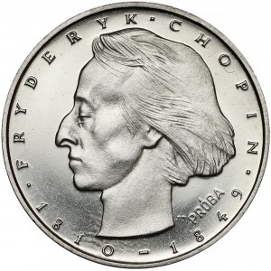 Próba NIKIEL 50 złotych 1972 Chopin - mała głowa