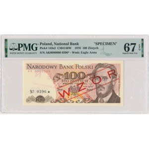 100 złotych 1976 - WZÓR - AK 0000000 - No.0396