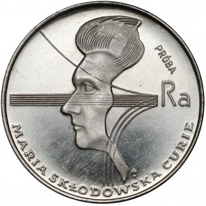 Próba NIKIEL 100 złotych 1974 Skłodowska-Curie - w lewo