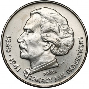 Próba NIKIEL 100 złotych 1975 Paderewski