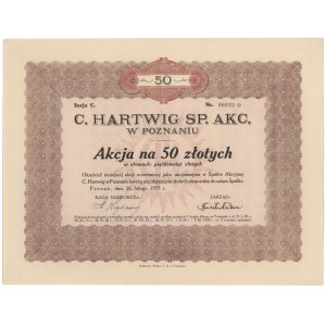 C. HARTWIG w Poznaniu, 50 zł 1925