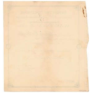 WARGINTA, Świadectwo tymczasowe 1.000x 10.000 mk 1923