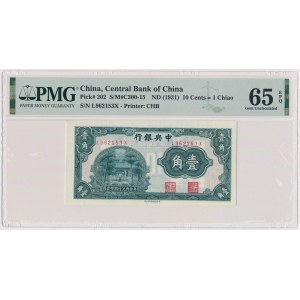 China, 10 Cents = 1 Chiao (1931)