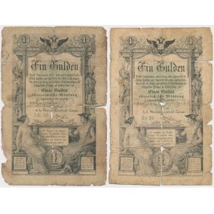 Österreich, 2 x 1 Gulden 1866 - LE i Rs (Stücke)