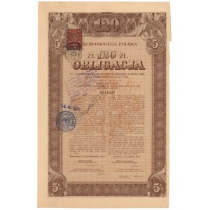 5% Konwersyjna Poż. Kolejowa 1926, Obligacja 120 zł