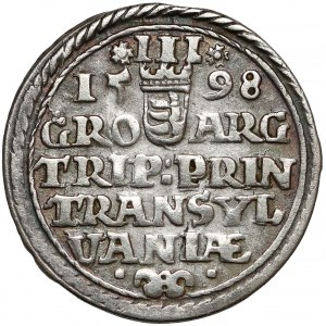 Siedmiogród, Zygmunt Batory, Trojak Nagybanya 1598 - duże popiersie