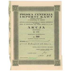 Polska Centrala Importu Kawy, 500 zł 1933