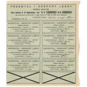 Przemysł i Eksport Leśny, Em.4, 50x 1.000 mkp 1923