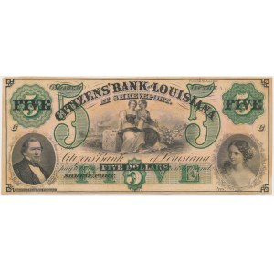 USA, Louisiana 5 Dollars ND