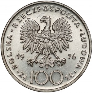 Próba NIKIEL 100 złotych 1976 Kościuszko - w prawo
