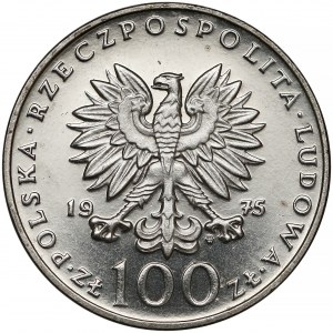 Próba NIKIEL 100 złotych 1975 Paderewski - w prawo
