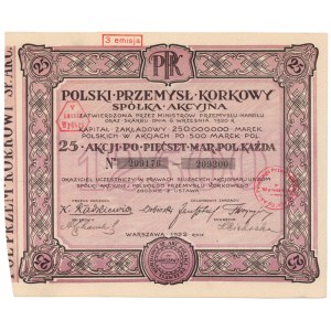 Polski Przemysł Korkowy, 25x 500 mkp 1922