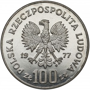 Próba NIKIEL 100 złotych 1977 Zamek na Wawelu - od frontu