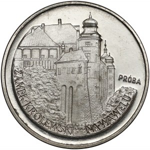 Próba NIKIEL 100 złotych 1977 Zamek na Wawelu - od boku