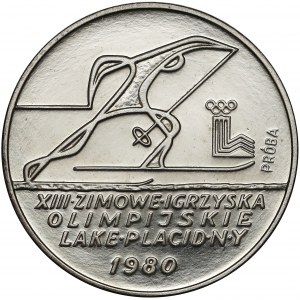 Próba NIKIEL 200 złotych 1980 Lake Placid - narciarz - bez znicza