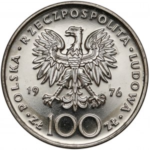 Próba NIKIEL 100 złotych 1976 Kościuszko - na wprost