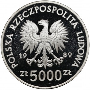 5.000 złotych 1989 Władysław II Jagiełło - półpostać